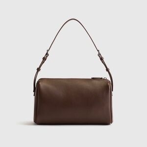 Quince Italian Leather Mini Barrel Shoulder Bag